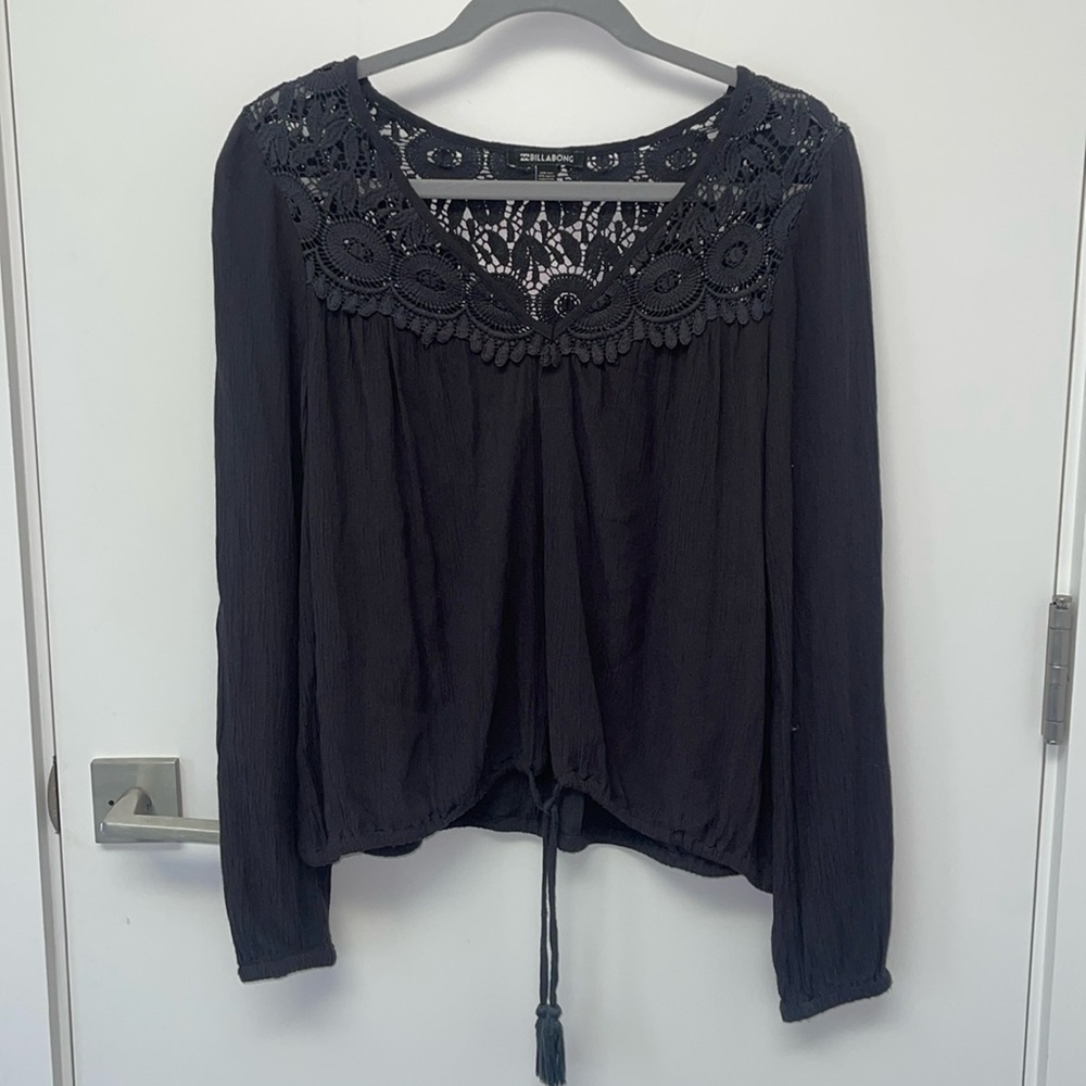 Billabong Black Lace Blouse